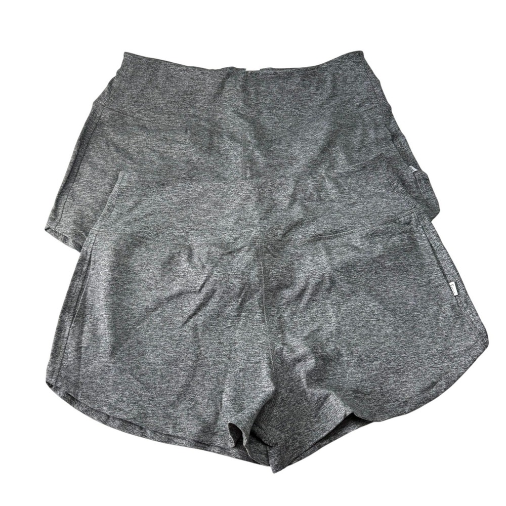 Feat FlowTech Roam Set of 2 Shorts Grey High Rise Athletic Womens Large NEW